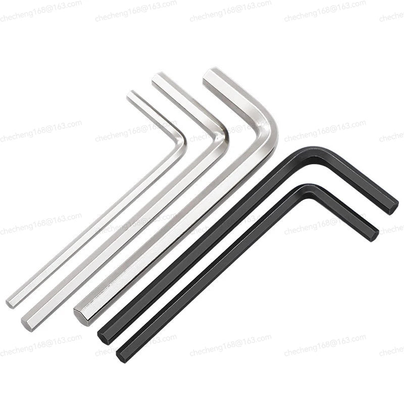 1~10Pcs Hex Wrench 0.9/1.27/1.5/2/2.5/3/4/5/6/8mm Silver/Black Mini L Shaped Hexagon Allen Key Set Bicycle L Handle Wrench