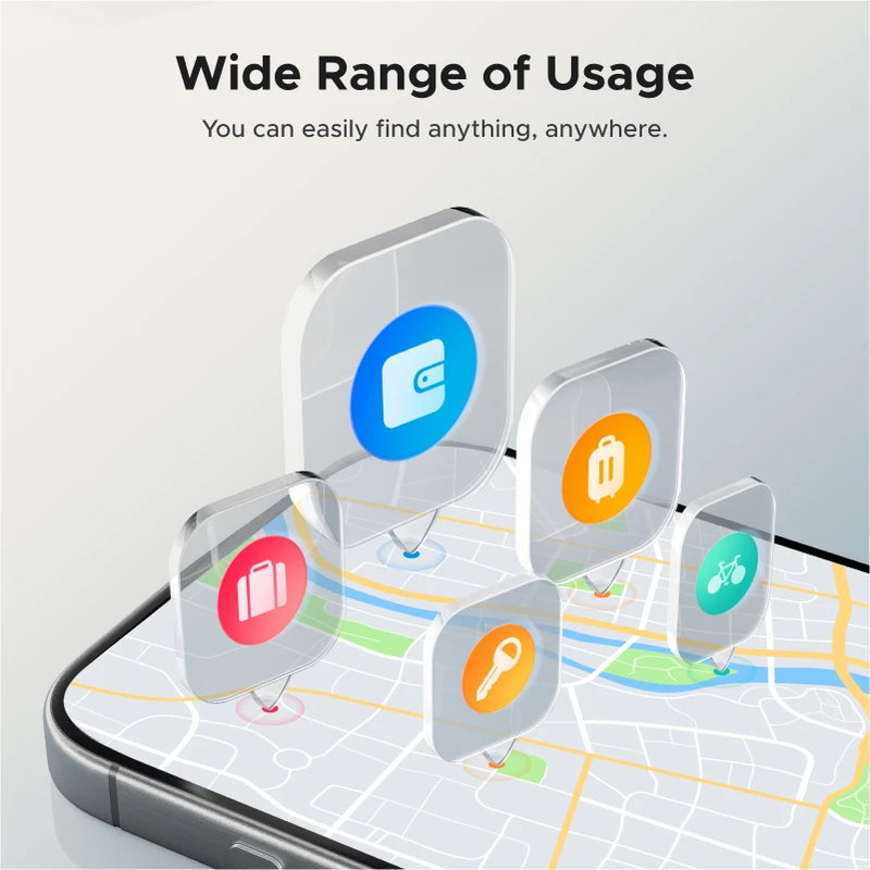 UGREEN FineTrack (iOS Only)Air Tracker Tags, 1-Year USB-C Rechargeable Battery Bluetooth Tracker Compatible with Apple Find My