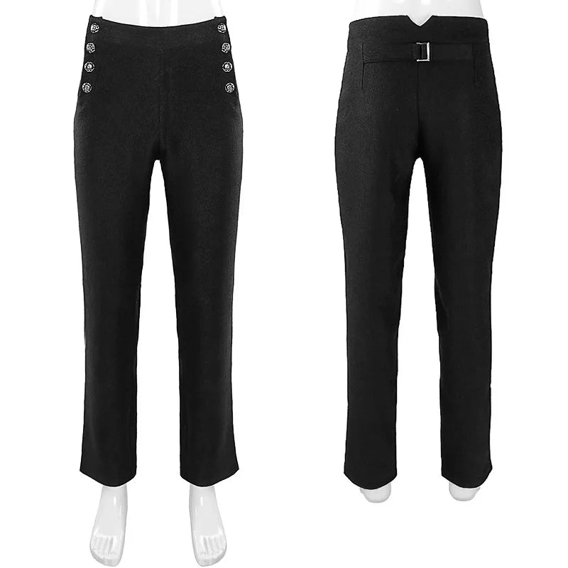 2026 Medieval-inspired Men's Black Pants, Jacquard Fabric Trousers, Perfect for Weddings, Parties, and Stage Performances.