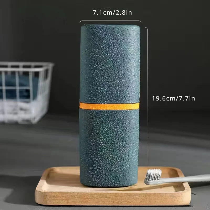 1PC Compact Portable Travel Toothbrush & Toothpaste Holder - Organizer for Camping, Home Use and Personal Care