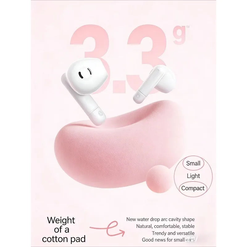 កាសស្តាប់ត្រចៀកប៊្លូធូស BASEUS BS2 Lite ជាមួយសំឡេងព័ទ្ធជុំវិញត្រចៀកឥតខ្សែ និងថាមពលថ្មប្រើប្រាស់បានយូរ ស័ក្តិសមសម្រាប់ Xiaomi និង Apple