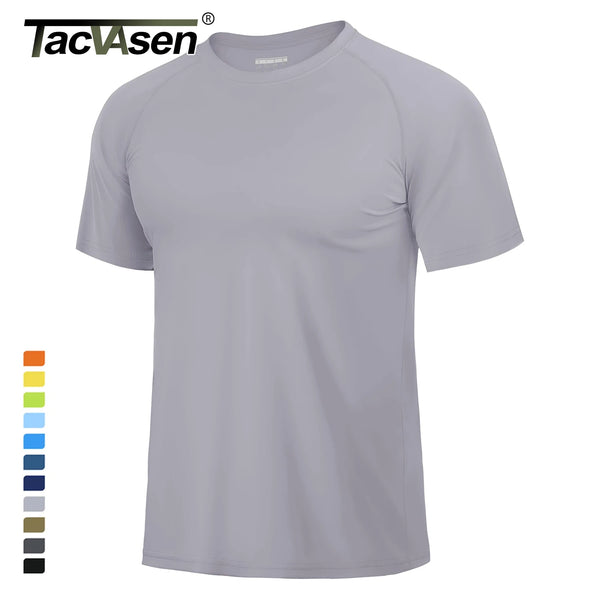 TACVASEN UPF 80+ Sun Protection T-shirts Men's Quick Dry Short Sleeve Athlectic T Shirts Hiking Running Swim T-shirts Tee Tops