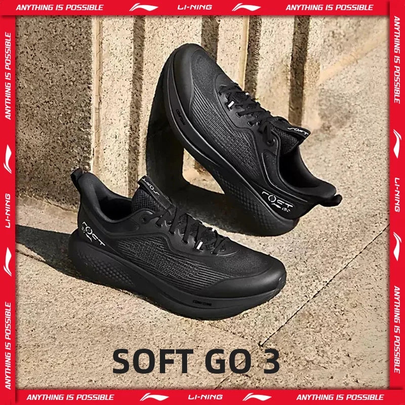 ស្បែកជើងបុរស Li-Ning SOFT GO 3 របៀបរស់នៅ COMFOAM ឆ្លុះបញ្ចាំង ស្បែកជើងដើរលេង ស្បែកជើងប៉ាតាទាន់សម័យ LiNing AGLW001