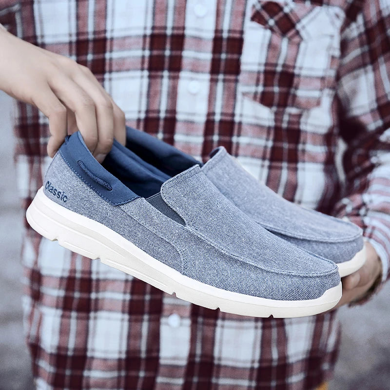 Mens Walking Shoes 2025 New Low Top Lightweight Breathable Flat Bottom Fashion Simple Loafers Casual Sneakers for Men