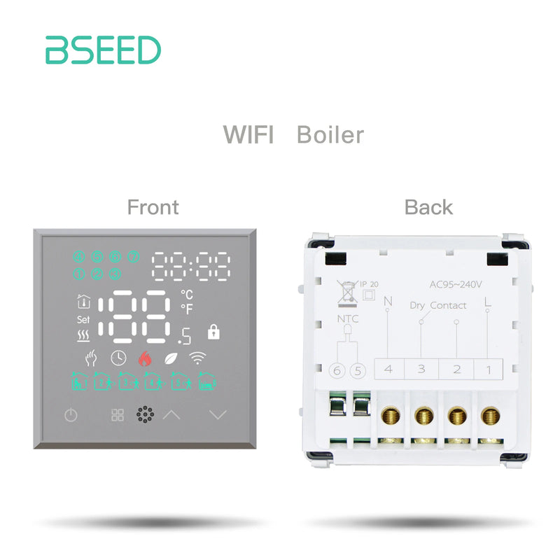 BSEED 1/2/3Gang WIFI Touch Light Switch Part Smart Switch Module Part EU Wifi Socket DIY Parts Glass Panel Free Combination