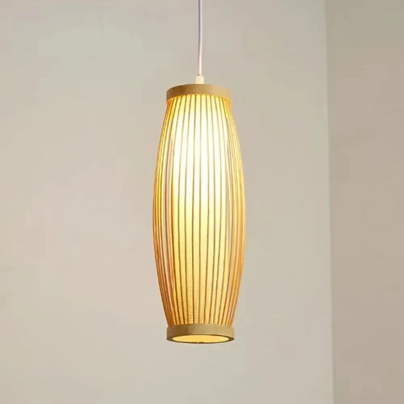 JOYINLED Bamboo Lantern Pendant Lamp Natural Rattan Wicker E27 Chandeliers Hand Woven Lampshades Lighting Fixtures Hanging Light
