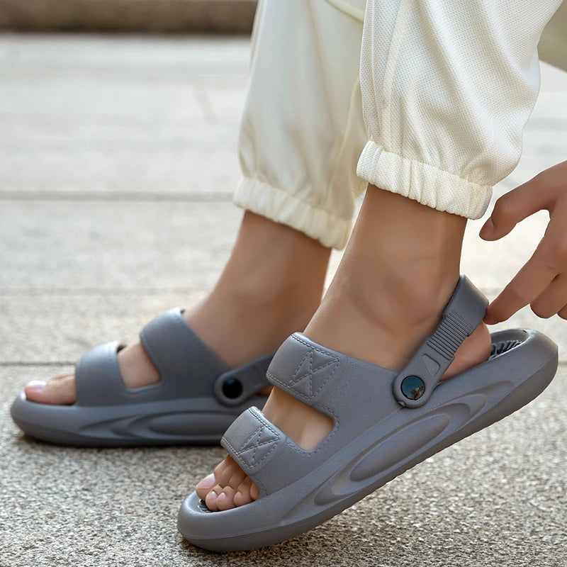Men's Summer Soft Sole Comfortable Casual Sandals Fashion Simple Lightweight Slippers Outdoor Anti slip Waterproof Beach Shoes