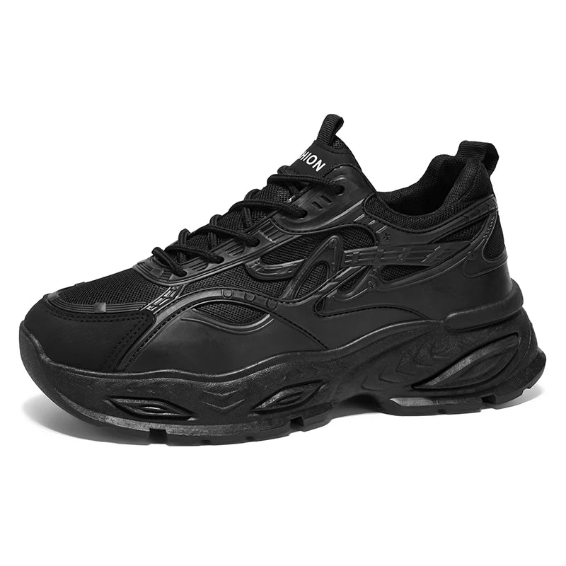 Chunky sneakers four seasons Men's breathable light soft sole non slip casual outdoor speed student walking running sports shoes
