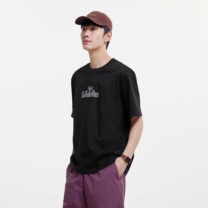 Semir Men Tshirt Cool Breathable Short Sleeve Summer 2026 Loose Round Neck Letter Graphic Cartoon Print Casual Style Top