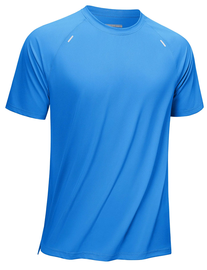 TACVASEN Lightweight Athletic T-Shirt Mens Quick Dry Stretch Mesh Shirts Recyclable Polyester Tops Running Workout Gym Shirt Tee