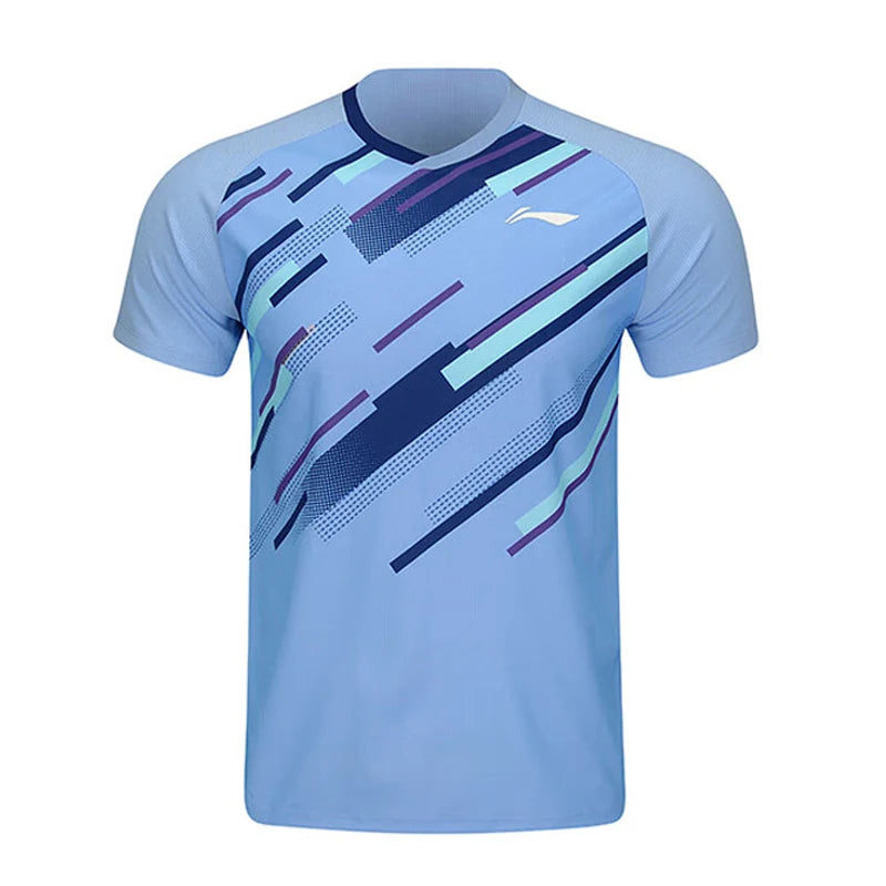 អាវយឺតវាយសី Li-Ning សម្រាប់បុរស និងស្ត្រី 100% Polyester ទន់ និងស្រួល ធន់នឹងការពាក់ AAYV033