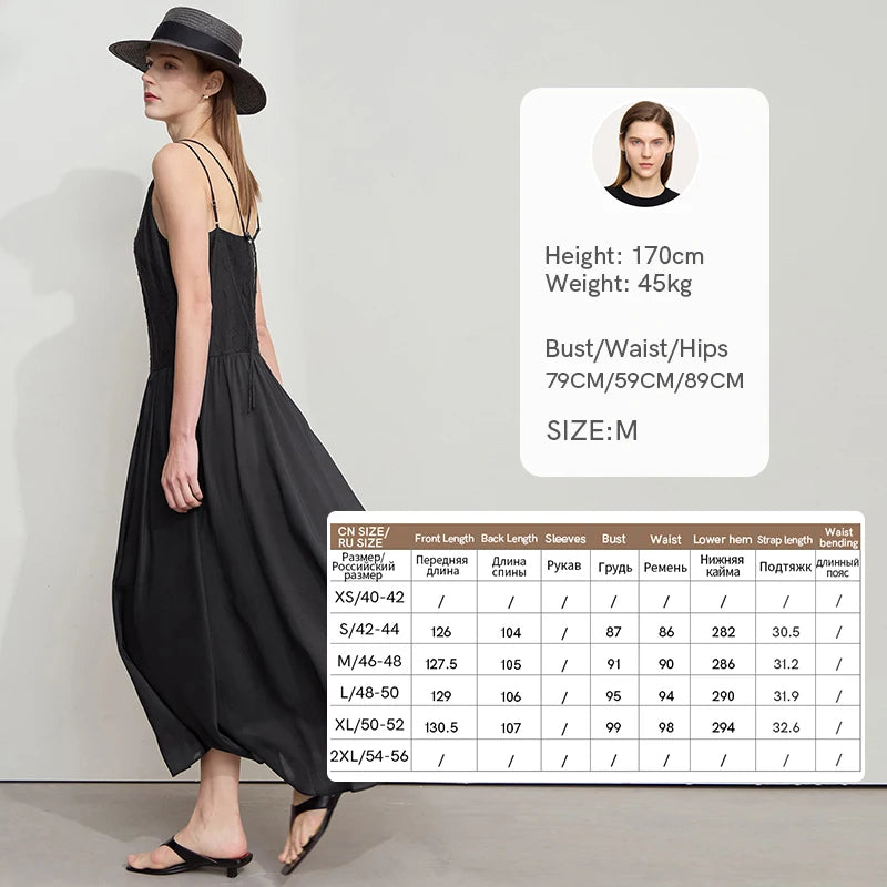 រ៉ូប AMII បែប Minimalism ប្រណីតឆ្នាំ ២០២៦ រ៉ូប Camisole លំនាំផ្កា រ៉ូបឆ្នេរខ្សាច់ សម្លៀកបំពាក់ស្ត្រី ១២៥៤២២៦០