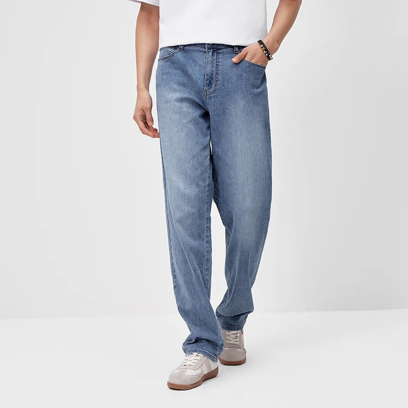 Semir Men Jeans Vintage 2026 Washed Stretch Straight Urban Casual Everyday Style Soft Comfortable Daily Wear Trendy Versatile