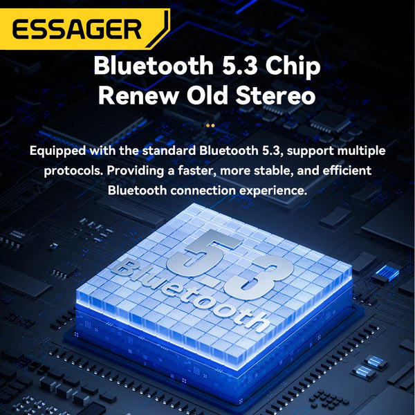 ឧបករណ៍បញ្ជូន Essager FM Bluetooth5.3 35W USB Type-C រន្ធពីរ PD QC ឆ្នាំងសាករថយន្ត Aux វិទ្យុ MP3 ម៉ាស៊ីនចាក់តន្ត្រីសម្រាប់កាត TF/ដ្រាយ USB