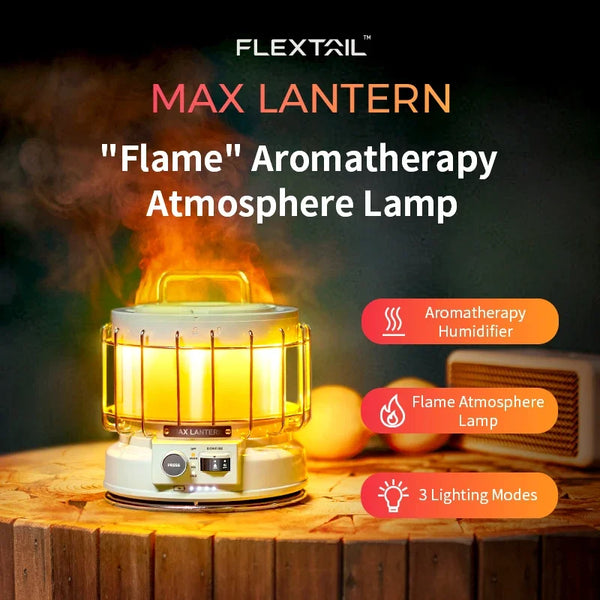 FLEXTAIL Camping Lantern with 9600mAh Battery, 3-in-1 Vintage Rechargeable Camping Light for Patio, Hiking, Camping, Bedroom