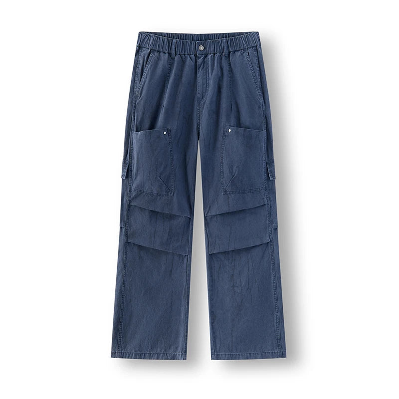 Semir Men Pants Durable Cargo Parachute Gradient Twill Multi Pocket 2026 Autumn Workwear Style Long Trousers Daily Wear
