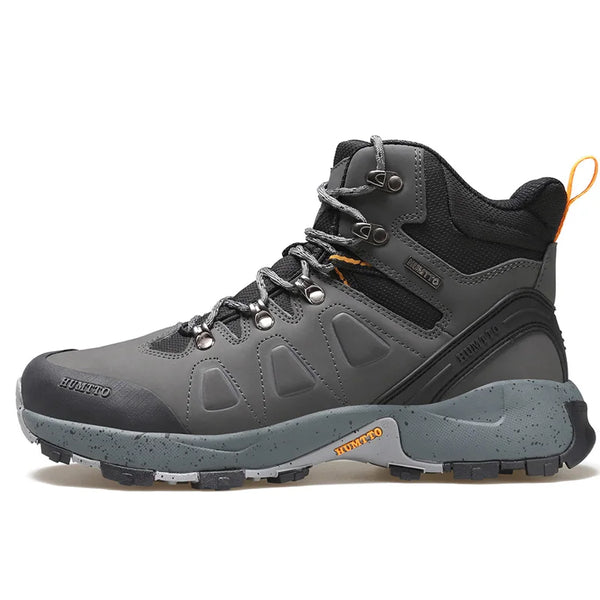 HUMTTO Hiking Shoes for Men Leather Waterproof Climbing Sneakers 2024 Sport Hunting Trekking Boots Breathable Outdoor Mens Shoes