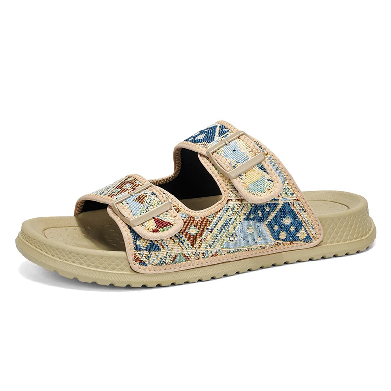 Men's slip-on slippers summer New lightweight breathable soft sole outdoor casual sports fashion anti-slip city walking slippers