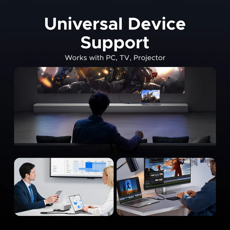 UGREEN DP to HDMI Adapter Cable 4K 30Hz DisplayPort Male to HDMI Female Converter for PC Laptop Monitor Projector Gaming Theater