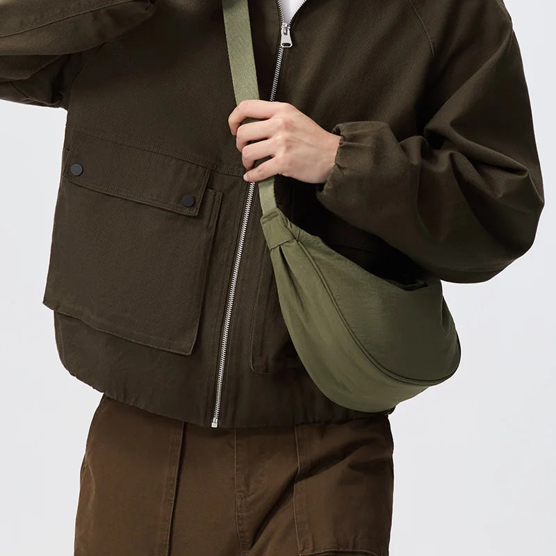 Semir Men Crossbody Bag Lightweight Nylon Dumpling Shape Commuter Casual Shoulder Bag Daily Carry Daily Wear 2026