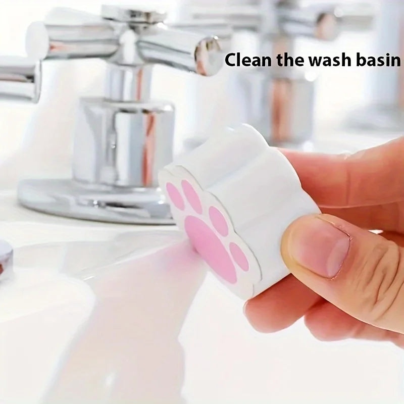 3Pcs Mirror Cleaning Wipes Bathroom Glass Mirror Faucet Cleaning sponge block to Remove Stains Without Leaving Traces
