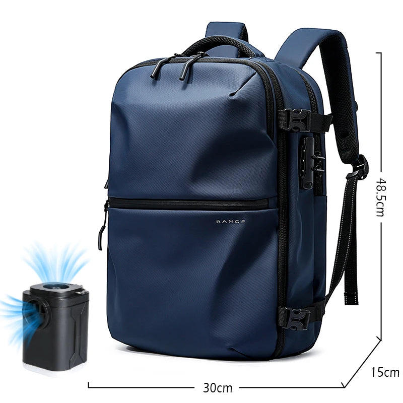 BANGE Anti-Theft Vacuum Compression Backpacks Men Travel Backpack Lock Bag Large Capacity 16 Laptop Bags For School Cabin Bags