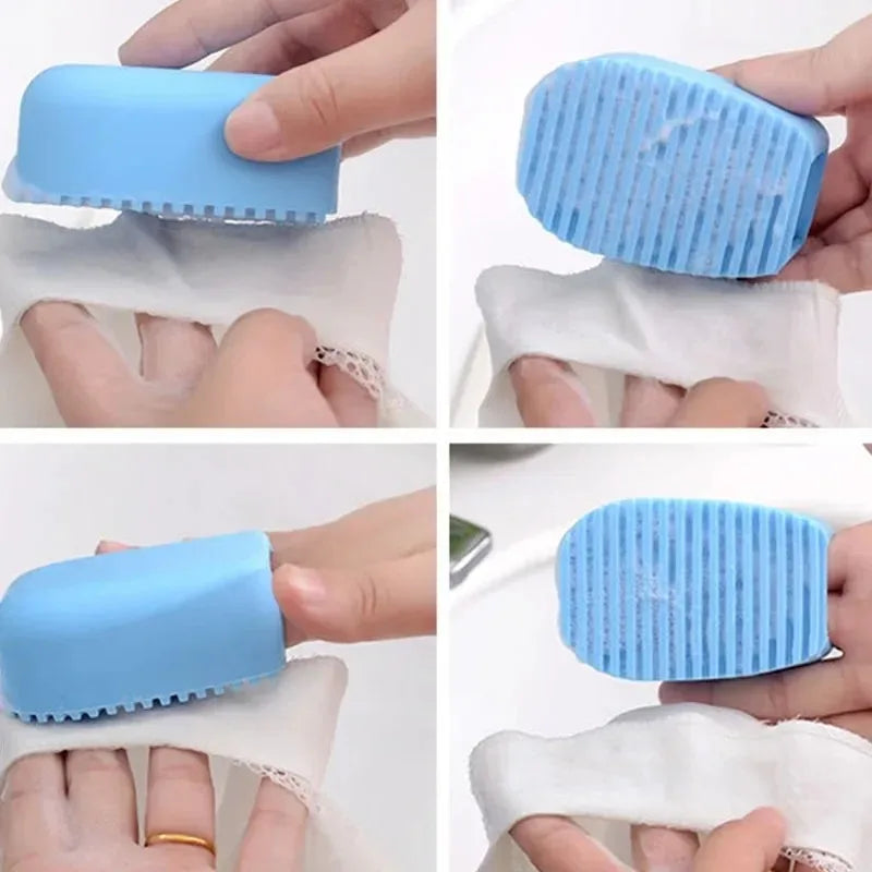1pc Portable Mini Washing Board,Candy-Colored Handheld Thickened Silicone Washing Brush,Scrub Board Cleaning Brush.Laundry Board