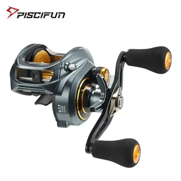 Piscifun Alijoz Alinox 300 Baitcasting Reel 15KG Max Drag 9Bearings Aluminum Frame Freshwater Saltwater Fishing Reel Low Profile