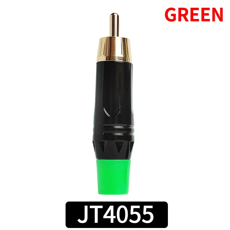 ឧបករណ៍ភ្ជាប់ RCA ប្រុសស្រោបមាស 10 ដុំ - ឌុយ Jack អូឌីយ៉ូភាពស្មោះត្រង់ខ្ពស់សម្រាប់ខ្សែឧបករណ៍បំពងសម្លេង DIY ឧបករណ៍ពង្រីកសំឡេង និងខ្សែភ្លើងប្រព័ន្ធ Hi-Fi