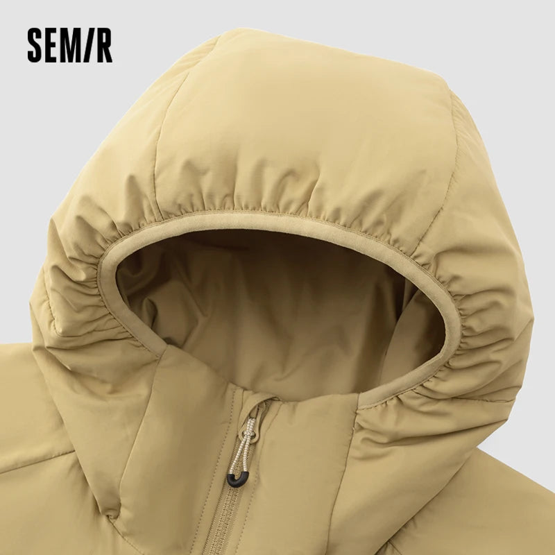 អាវក្រៅបុរស Semir មានក្រណាត់មានមួក លាយរោមចៀម 2026 សម្លៀកបំពាក់រដូវរងាថ្មីសម្រាប់ពាក់ប្រចាំថ្ងៃ រចនាប័ទ្មទីក្រុង ធម្មតា អាកាសធាតុត្រជាក់ ស្លៀកពាក់ជាស្រទាប់ៗជារៀងរាល់ថ្ងៃ