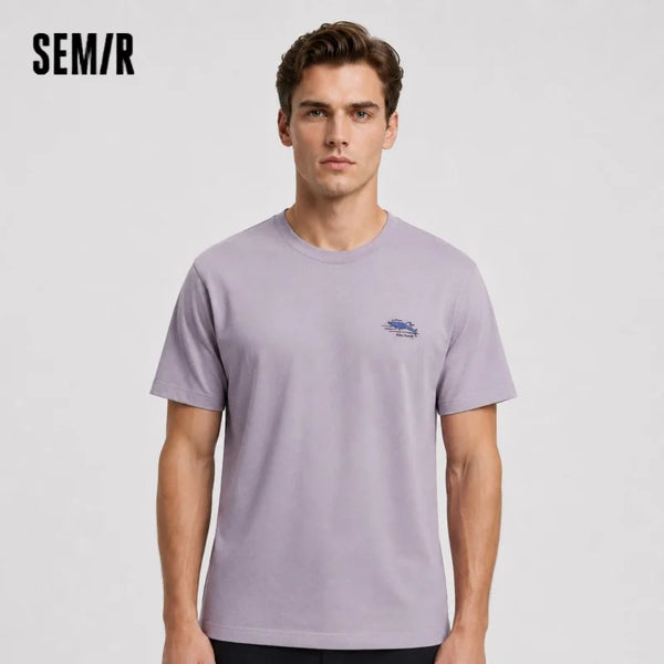 អាវយឺតបុរស Semir ឆ្នាំ ២០២៦ រចនាបថទាន់សម័យ បោះពុម្ពលំនាំស្ងួតរហ័ស ការពារកាំរស្មីយូវី ប្រឆាំងបាក់តេរី ធម្មតា