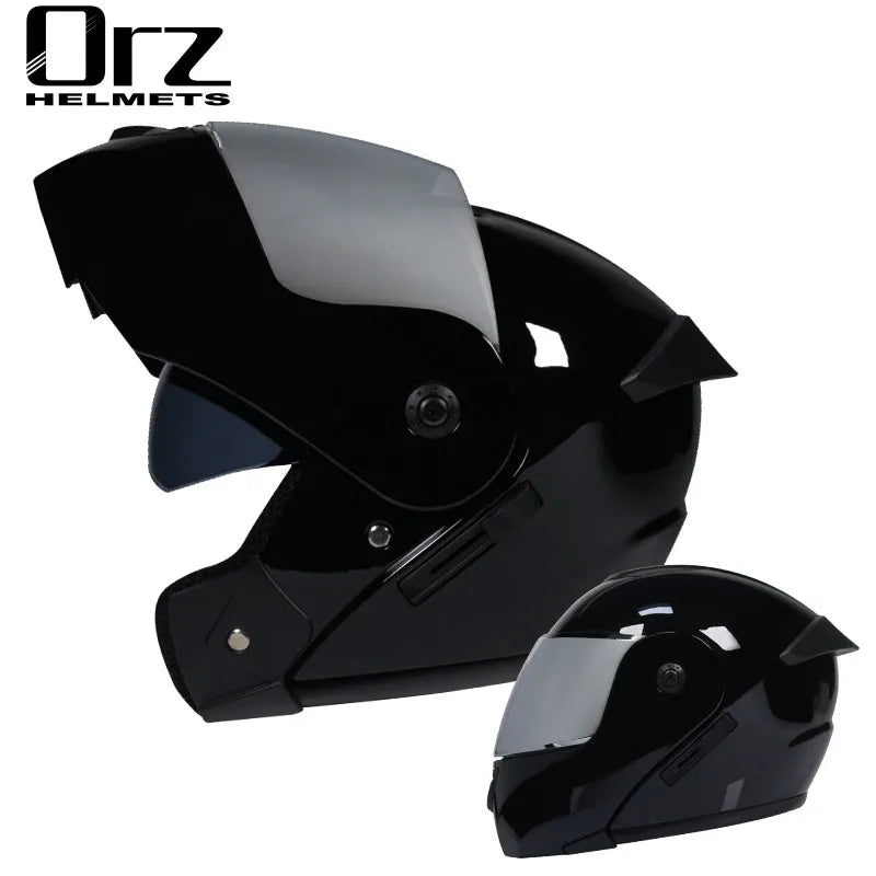 Dual Visors Helmets Modular Motorcycle Helmet Flip up Open Full Face Helmet Moto Casque Casco Motocicleta Capacete