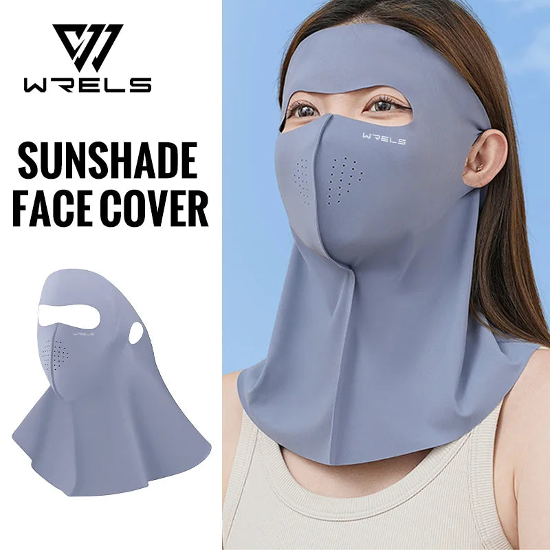 WRELS UV Full Face Cover UPF 50+ Summer Face Mask Breathable Sunscreen Sports Face Covering Sun Protection Face Mask