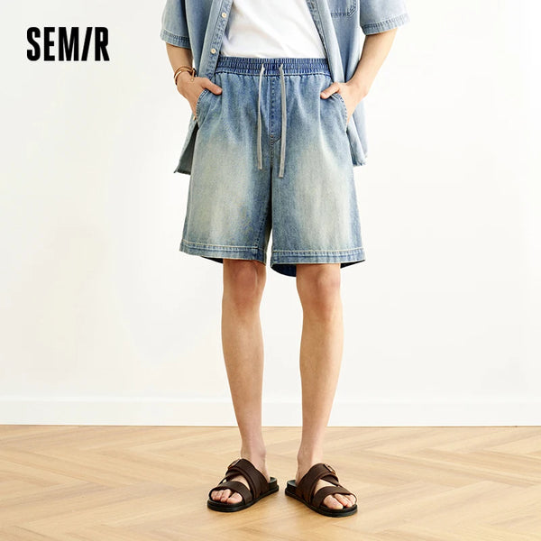 ខោខូវប៊យខ្លីបុរស Semir ឆ្នាំ ២០២៦ រលុងត្រង់ប្រវែងជង្គង់ ស្ទីលធម្មតា ទន់ ពាក់ប្រចាំថ្ងៃ