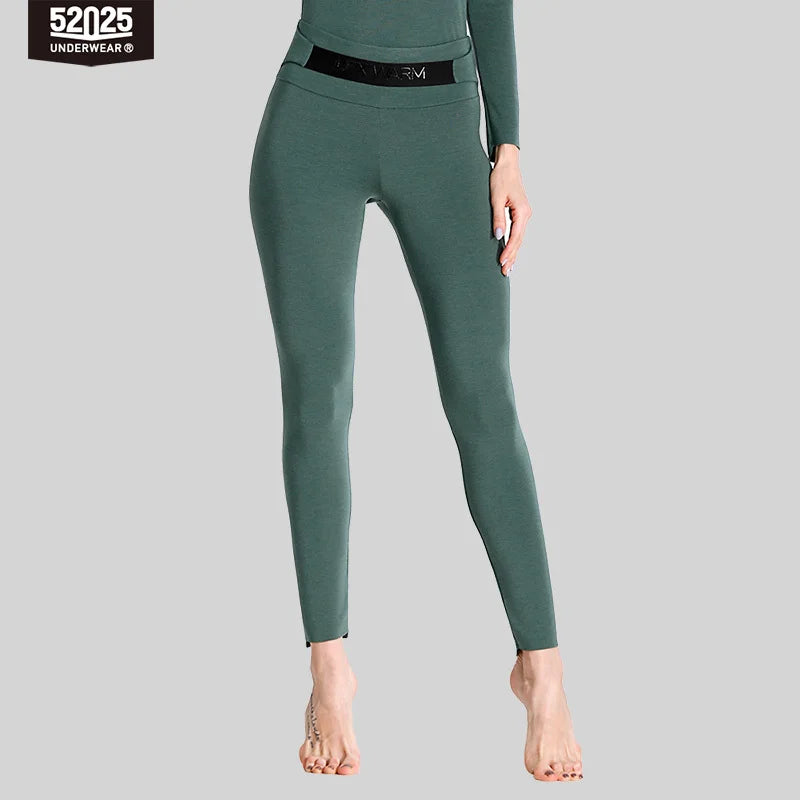 52025 Women’s Thermal Underwear with Merino Wool – Premium Seamless Design, Soft, Comfortable, and Warm Long Johns