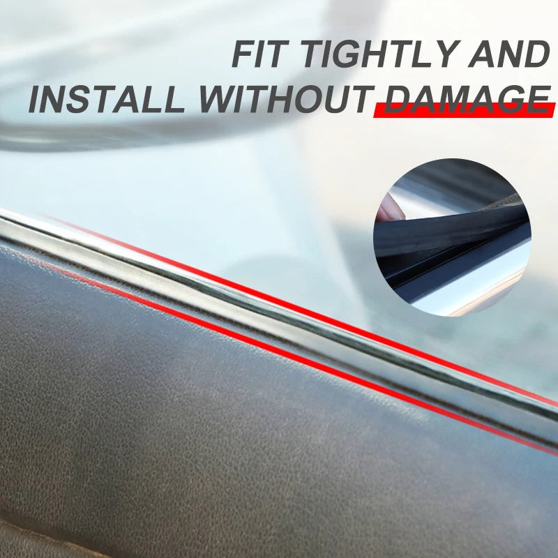 SEAMETAL Car Window Seal Strip Auto Rubber Side Window Filler V Shape Sealing Strips Noise Insulation for Car Window Lift 1/2/4m