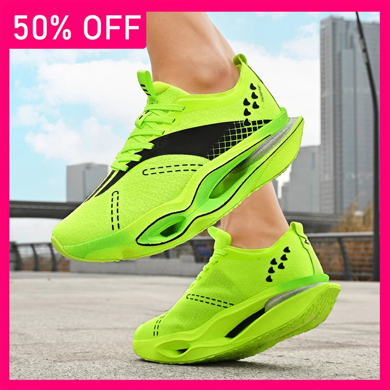 Unisex Sports Shoes Teenagers Outdoor Running Anti Slip Cushioning Professional Racing Training Shoes New Rebound Running Shoes