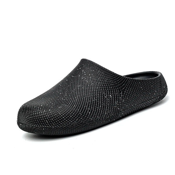 EVA Closed Toe Mules Cushion Backless Slip on Chef Clogs Half Shoes Lightweight Non-slip Casual Slippers Indoor & Outdoor