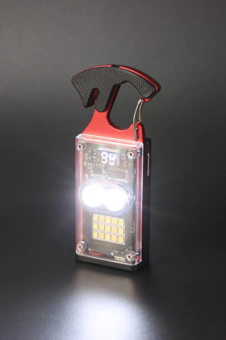 ពិល LED ថាមពលព្រះអាទិត្យ ភ្លើងខ្លាំង ភ្លើងសង្គ្រោះបន្ទាន់ ចង្កៀងចល័តធន់នឹងទឹក អាចសាកបាន ឡើងភ្នំ ធ្វើដំណើរ ឧបករណ៍ EDC