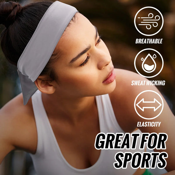 WRELS Sports Headband Sweat-Wicking Fitness Hairband Elastic Breathable Running Tennis Yoga Head Strap Men Woman Sweat Band