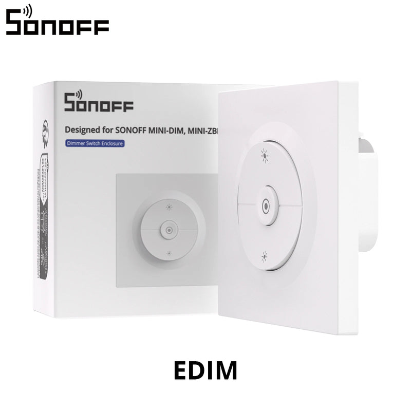 SONOFF EDIM Fusion Series Dimmer Wall Switch Enclosure Clip-on Installation Ultra-Slim Designed for SONOFF MINI-DIM, MINI-ZBDIM