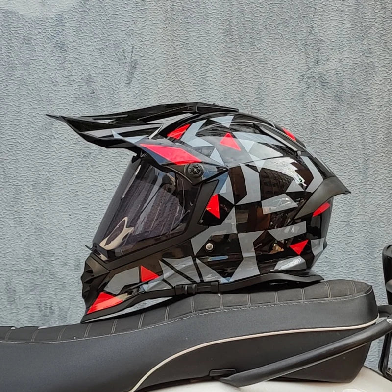 WLT full face motorcycle helmet ABS off-road helmet professional full-over rally racing helmet men DH downhill Capacete DOT