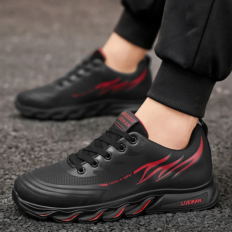 Men's plus size light casual sneakers Four seasons breathable soft sole comfort outdoor racing running student speed sports shoe