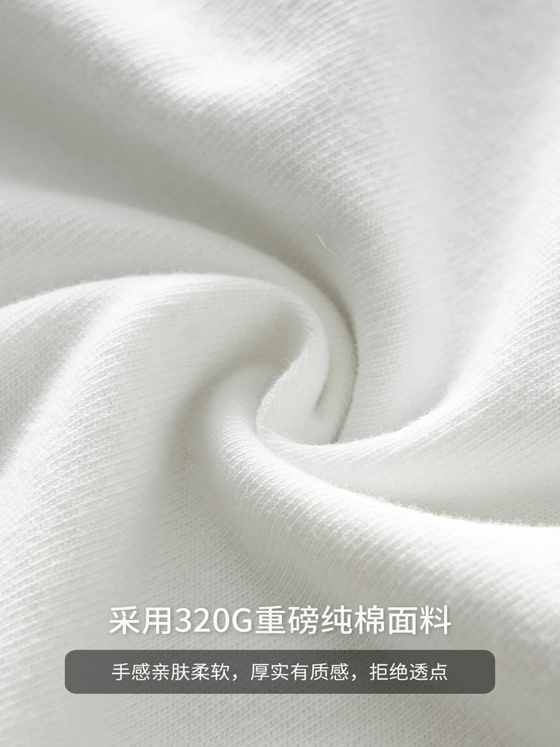 DUKEEN 100% Cotton Henley Collar Vest Men's Clothing Sleeveless Tops Oversized T-Shirt Solid Color Gym T-Shirt Man 11.3Oz