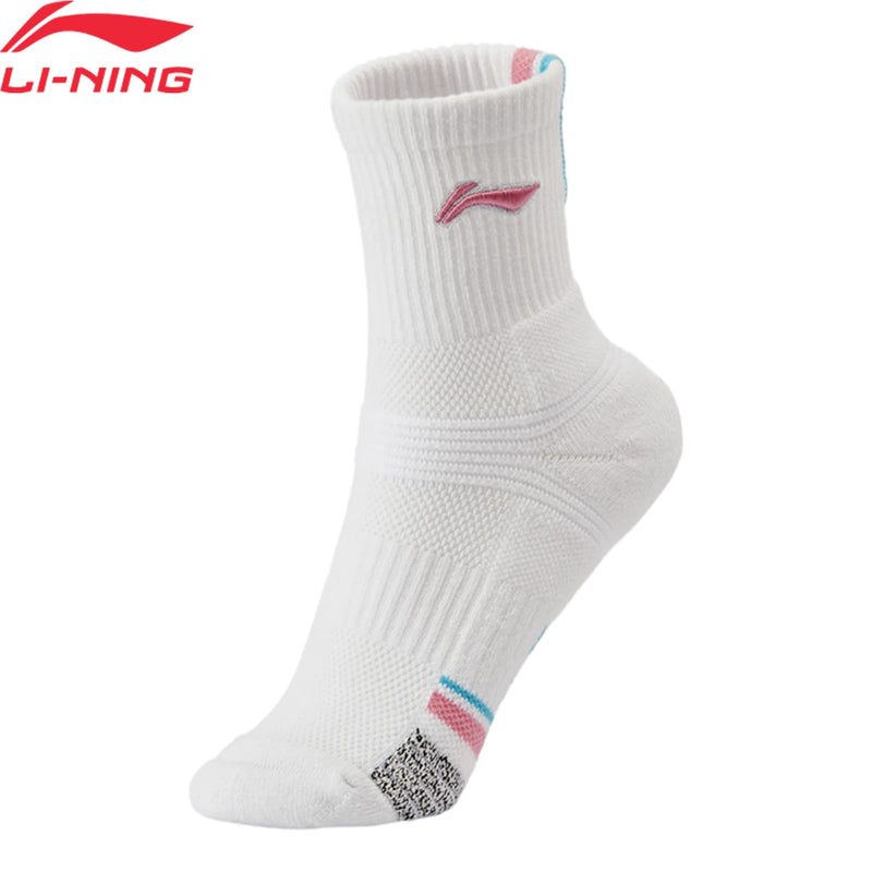 ស្រោមជើងកីឡាវាយសី Li-Ning សម្រាប់នារី 22-25cm 59% កប្បាស 19.1% ប៉ូលីអាមីត 14.8% ប៉ូលីអេស្ទ័រ 7.1% អេឡាស្តង់ ស្រោមជើង LiNing AWSU072