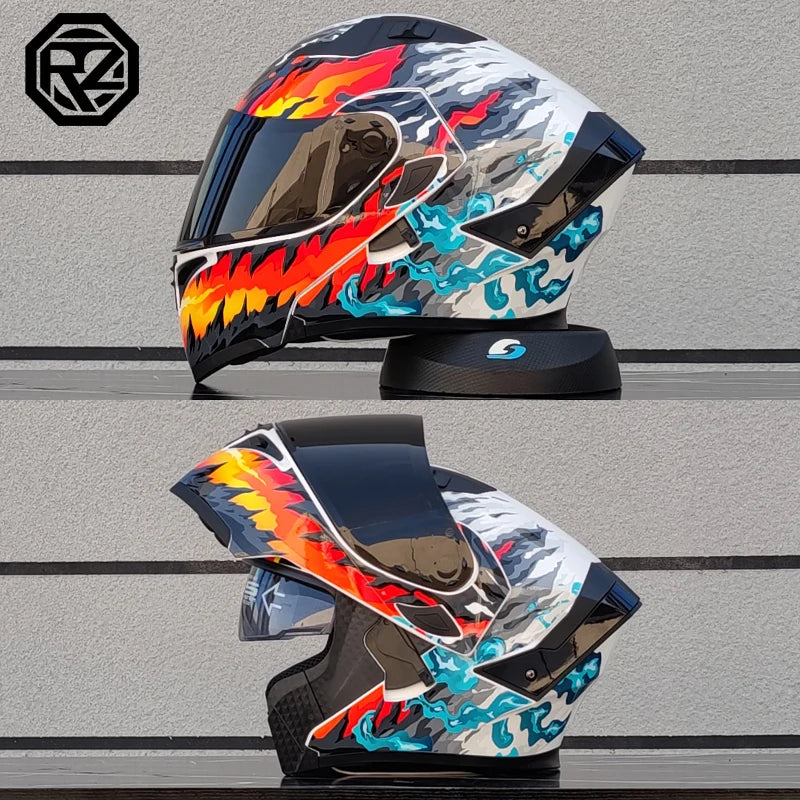 2025 Latest Motorcycle Helmet Dual Lens Modular Flip Helmet Casco Para Motos Motorcycle Travel Half Full Helmet capacete