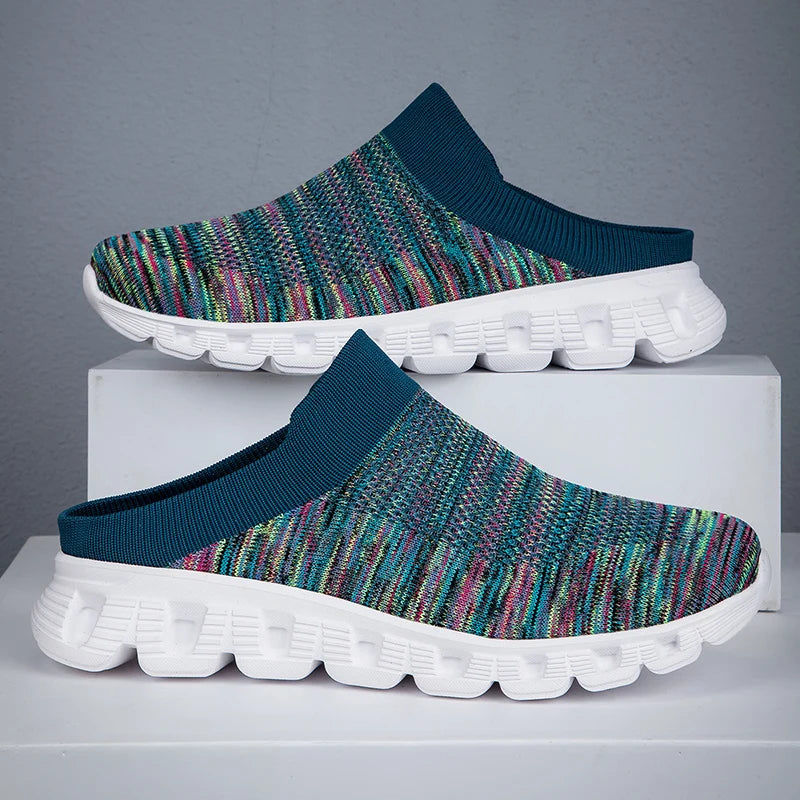 Couples Walking Shoes Big Size 2025 Lightweight Breathable Flat Sneakers Lightwieght Casual Trendy Summer Slippers for Men Women