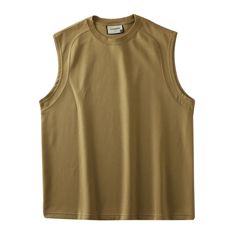 DUKEEN Sports Sleeveless Tank Tops Summer Men's Casual Loose T-Shirt Fitness Basketball Tops White Short-Sleeved Unisex