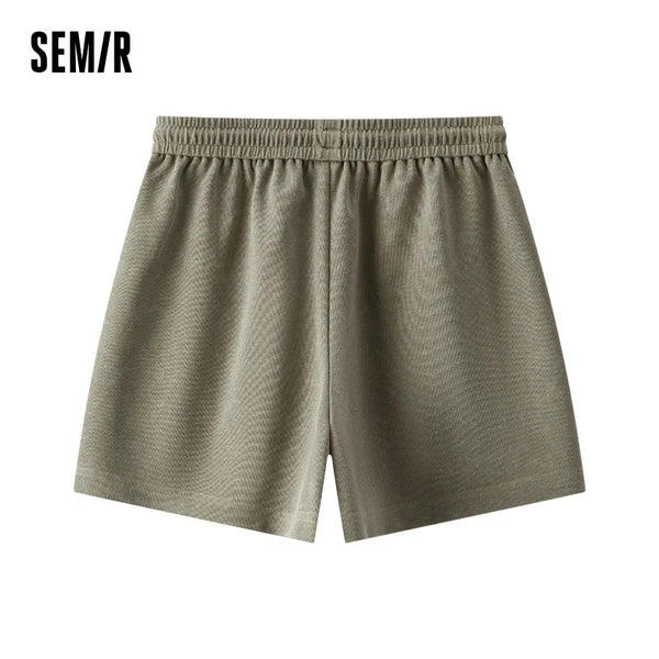 ខោខ្លីនារី Semir ឆ្នាំ ២០២៦ ចង្កេះយឺតប៉ាក់ត្រង់រលុងស្ទីលកីឡាម៉ូដធម្មតា