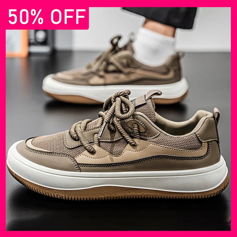 Men Sports Shoes Summer Mesh Breathable Comfortable Casual Shoes Flat Bottom Anti Slip Fashion Versatile Outdoor Fitness Shoes